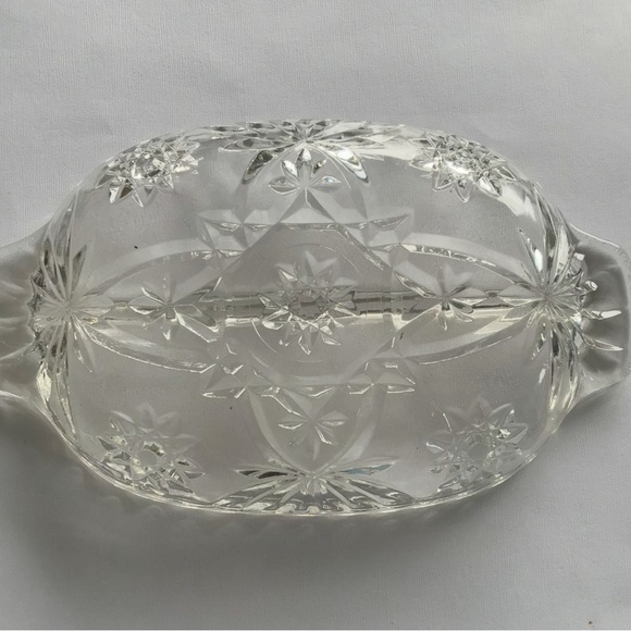 Vintage oval Prescut Handled divided relish dish by Anchor Hocking - Picture 3 of 3